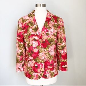Ann Taylor Silk Floral Blazer